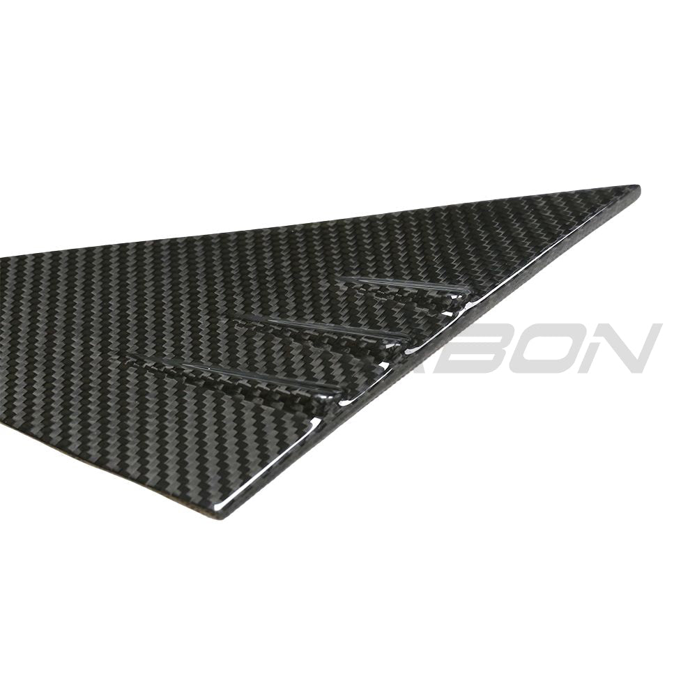 TESLA MODEL 3 & Y 2017+ CARBON FIBRE DOOR A PILLAR TRIM-Accessories-CT CARBON-CT Carbon - High-quality carbon fiber and gloss black aerodynamic parts for premium sports and luxury vehicles.