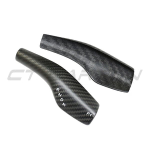 TESLA MODEL 3 & Y 2017+ MATTE CARBON FIBRE STALK COVER-Accessories-CT CARBON-CT Carbon - High-quality carbon fiber and gloss black aerodynamic parts for premium sports and luxury vehicles.
