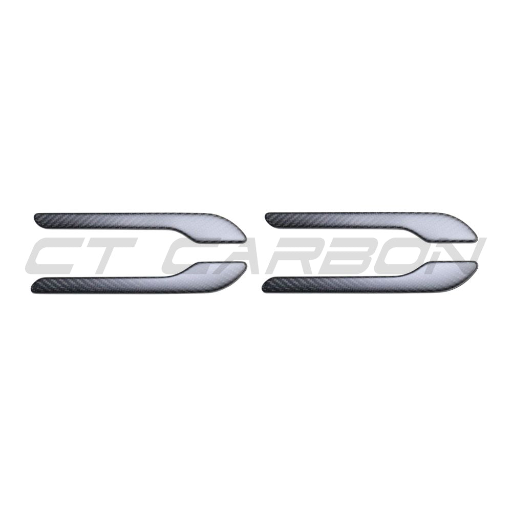 TESLA MODEL 3 & Y 2017+ MATTE CARBON FIBRE HANDLE COVERS-Accessories-CT CARBON-CT Carbon - High-quality carbon fiber and gloss black aerodynamic parts for premium sports and luxury vehicles.