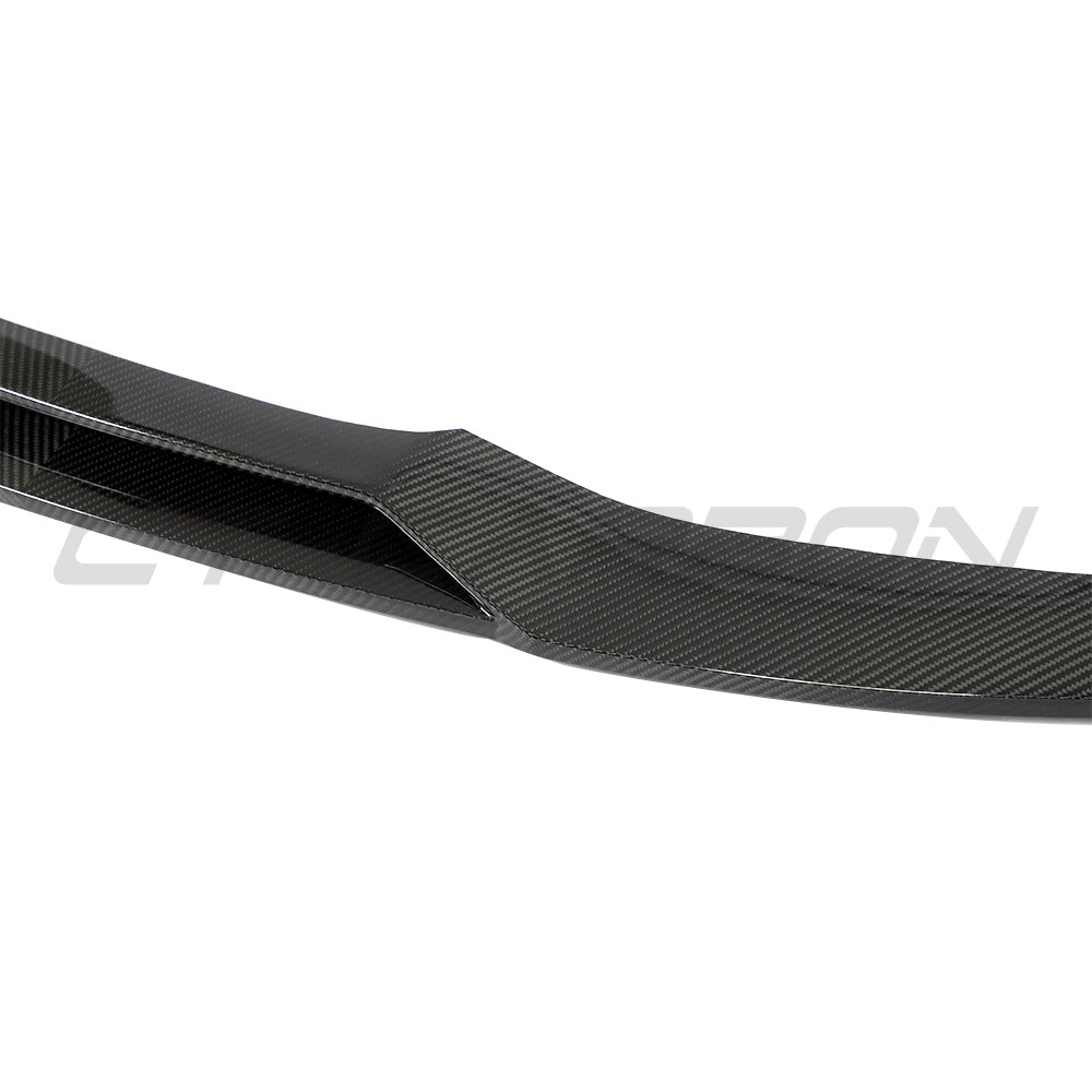 PORSCHE TAYCAN / TAYCAN 4 / TAYCAN 4S / TAYCAN GTS 2019+ CARBON FIBRE SPLITTER-Splitter-CT CARBON-CT Carbon - High-quality carbon fiber and gloss black aerodynamic parts for premium sports and luxury vehicles.