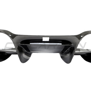 FERRARI F8 2019-2023 CARBON FIBRE DIFFUSER-Diffuser-CT CARBON-CT Carbon - High-quality carbon fiber and gloss black aerodynamic parts for premium sports and luxury vehicles.