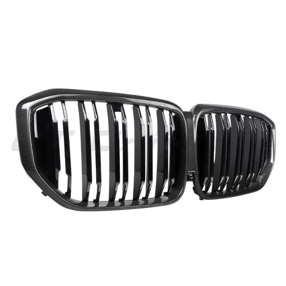 BMW X5 G05 LCI DOUBLE SLAT CARBON FIBRE FRONT GRILLE-Grille-CT CARBON-CT Carbon - High-quality carbon fiber and gloss black aerodynamic parts for premium sports and luxury vehicles.