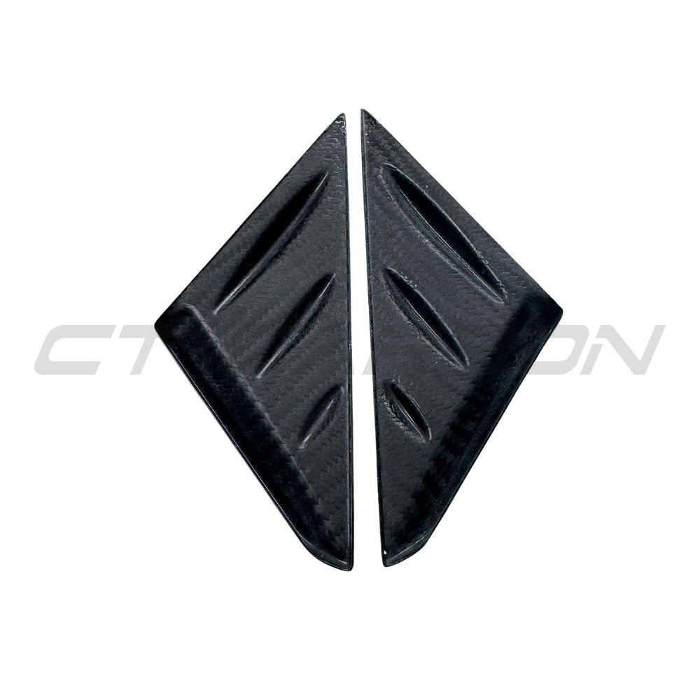 PORSCHE 911 & CAYMAN CARBON FIBRE A PILLAR TRIM-Accessories-CT CARBON-CT Carbon - High-quality carbon fiber and gloss black aerodynamic parts for premium sports and luxury vehicles.