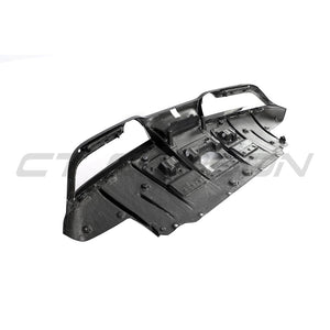 FERRARI F8 2019-2023 CARBON FIBRE DIFFUSER-Diffuser-CT CARBON-CT Carbon - High-quality carbon fiber and gloss black aerodynamic parts for premium sports and luxury vehicles.