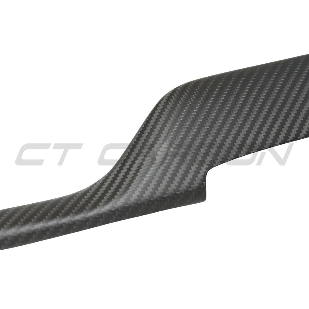 TESLA MODEL S 2021+ MATTE CARBON FIBRE DASHBOARD TRIM ADD ON-Accessories-CT CARBON-CT Carbon - High-quality carbon fiber and gloss black aerodynamic parts for premium sports and luxury vehicles.