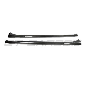 PORSCHE TAYCAN / TAYCAN 4 / TAYCAN 4S / TAYCAN GTS 2019+ CARBON FIBRE SIDE SKIRTS-Side Skirts-CT CARBON-CT Carbon - High-quality carbon fiber and gloss black aerodynamic parts for premium sports and luxury vehicles.
