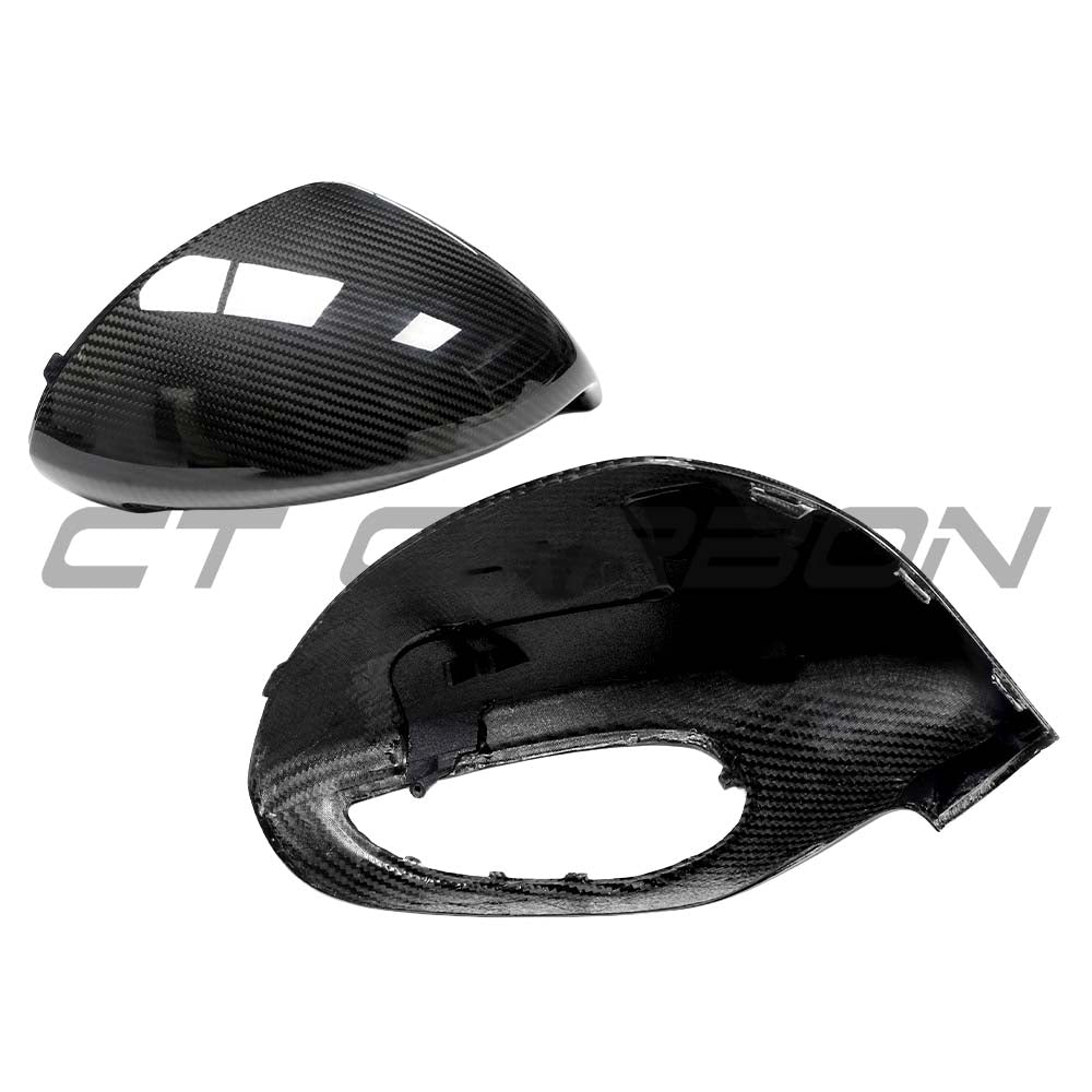 PORSCHE 991/981 2011-2019 LHD DRY CARBON FIBRE MIRROR COVER REPLACEMENTS