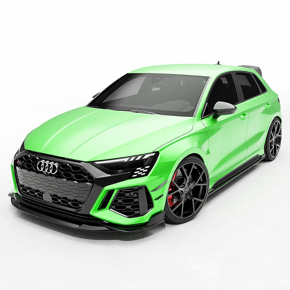 AUDI RS3 8Y 2022-2024 CARBON FIBRE FRONT BUMPER CANARDS - CT DESIGN