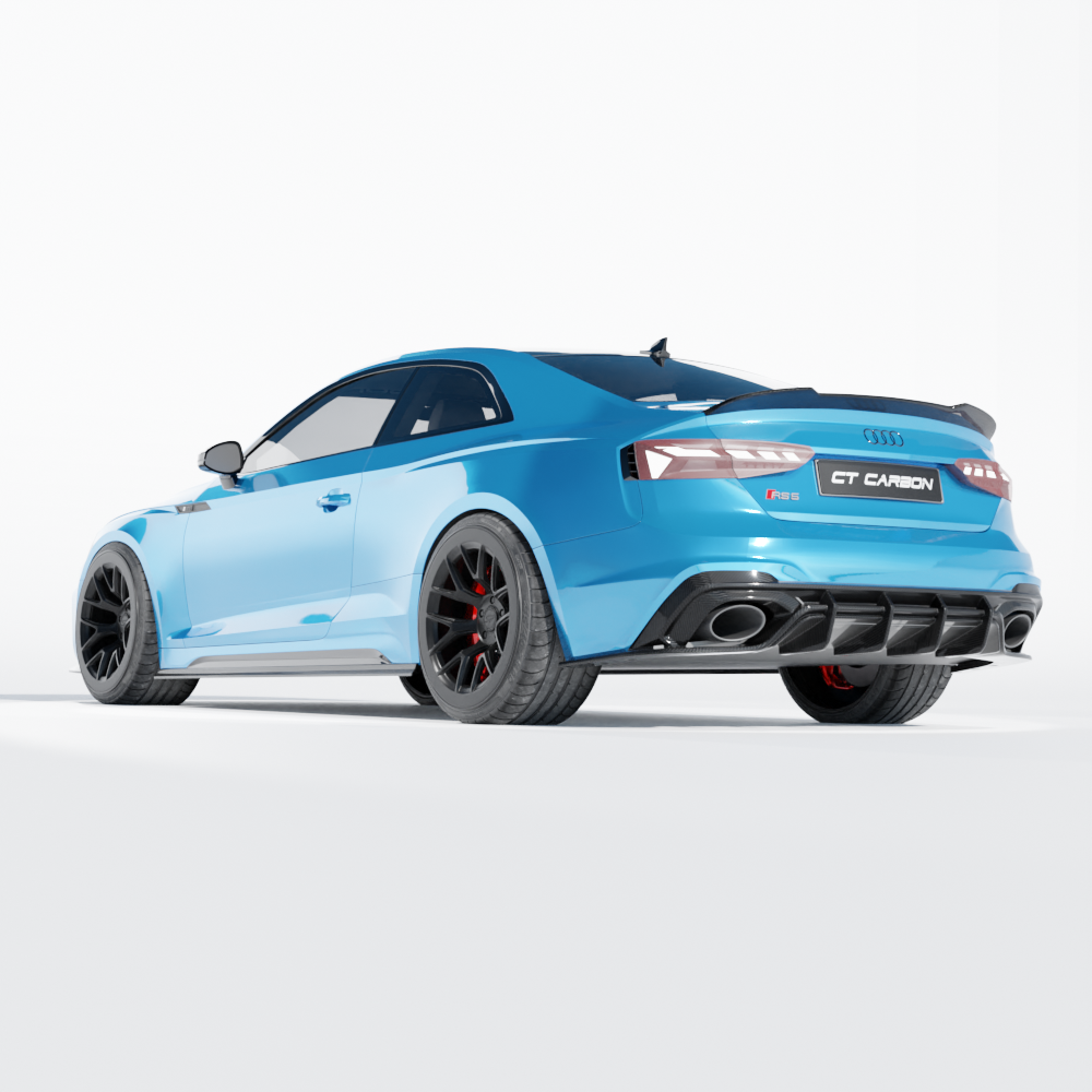 AUDI RS5 B9.5 COUPE 2020-2024 CARBON FIBRE SIDE SKIRTS - CT DESIGN