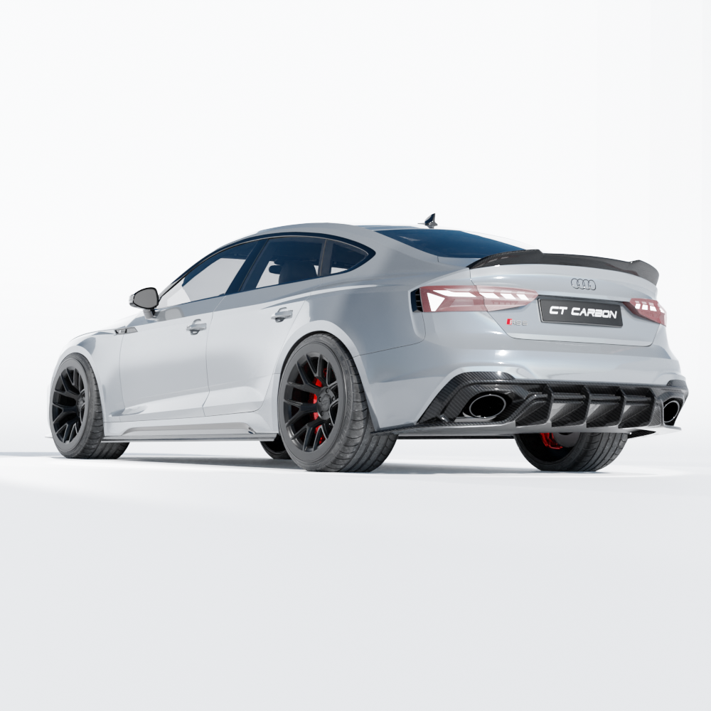 gray rs5 b9.5 carbon fibre diffuser