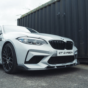 BMW M2C F87 2016-2021 CARBON FIBRE SPLITTER - V2