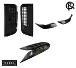 Defender L663 6 Piece Gloss Black Styling Pack - Front Canards, Side + Bonnet Vents