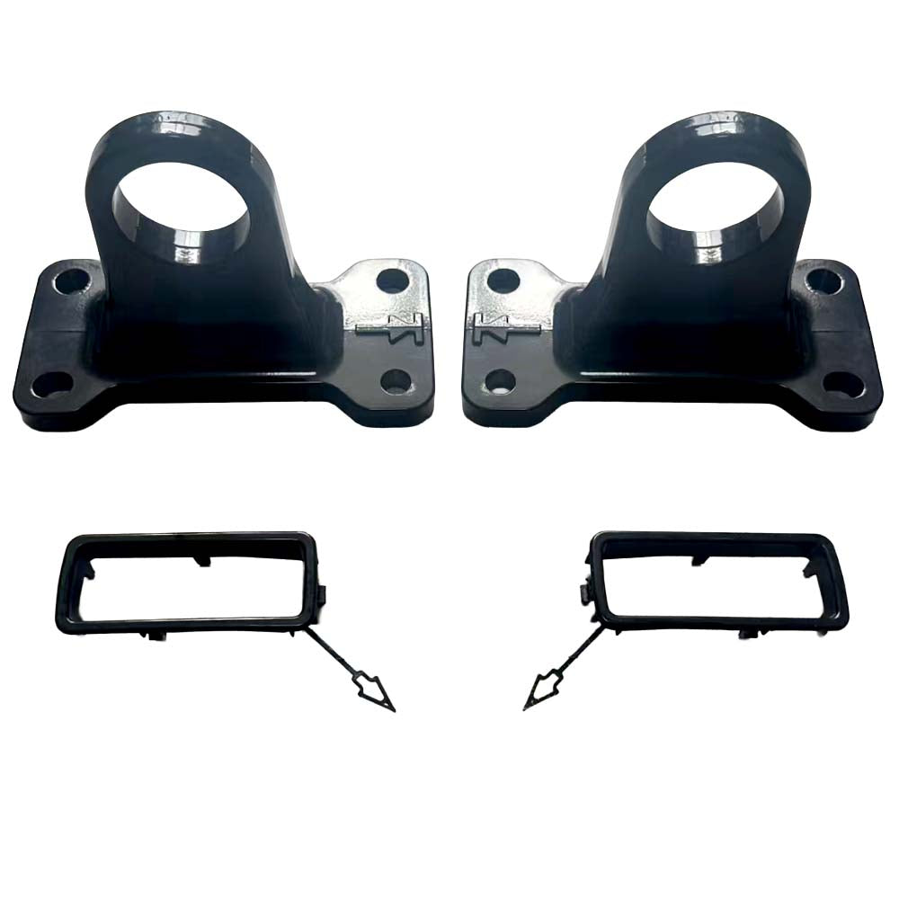 LAND ROVER DEFENDER L663 90/110/130 BLACK ALUMINIUM TOW HOOKS - V1