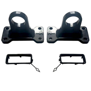 LAND ROVER DEFENDER L663 90/110/130 BLACK ALUMINIUM TOW HOOKS - V1