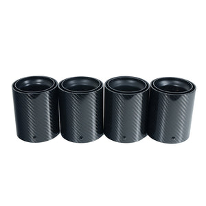 BMW F90/F92 M5 CARBON FIBRE EXHAUST TIPS - MATTE BLACK x4