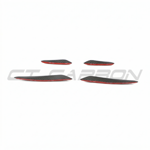 AUDI RS3 8Y 2025+ MATTE CARBON FIBRE FRONT BUMPER CANARDS - CT DESIGN