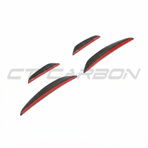 AUDI RS3 8Y 2025+ MATTE CARBON FIBRE FRONT BUMPER CANARDS - CT DESIGN