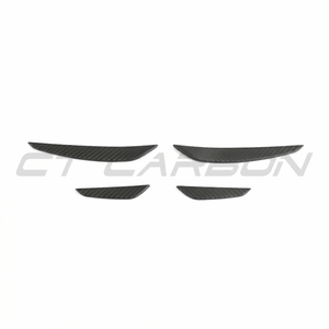 AUDI RS3 8Y 2025+ MATTE CARBON FIBRE FRONT BUMPER CANARDS - CT DESIGN