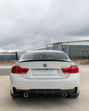 BMW 4 SERIES F32/F33/F36 GLOSS BLACK DUAL EXIT EXHAUST DIFFUSER