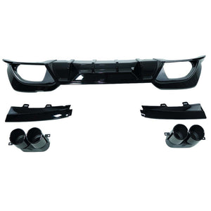 BMW 3 SERIES G20/G21 2018-2022 PRE-LCI GLOSS BLACK DIFFUSER AND TIPS - V3