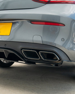 MERCEDES C-CLASS COUPE W205 GLOSS BLACK DIFFUSER & BLACK TIPS