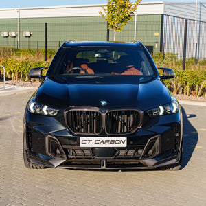 BMW X5 G05 LCI DOUBLE SLAT CARBON FIBRE FRONT GRILLE-Grille-CT CARBON-CT Carbon - High-quality carbon fiber and gloss black aerodynamic parts for premium sports and luxury vehicles.