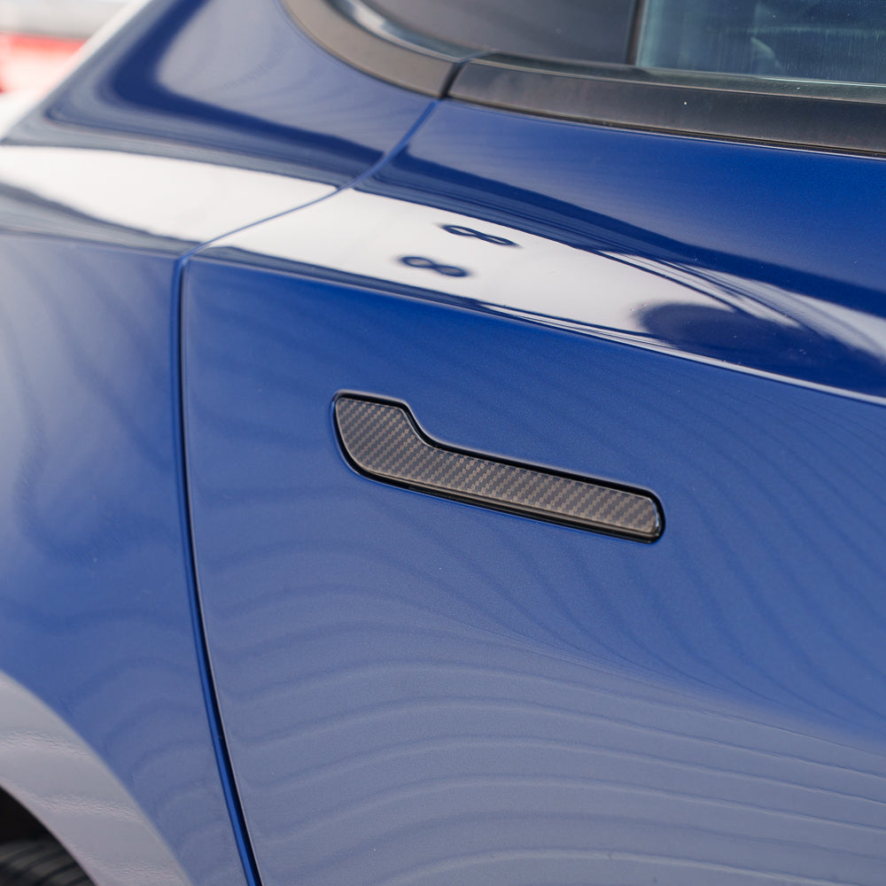 TESLA MODEL 3 & Y 2017+ MATTE CARBON FIBRE HANDLE COVERS