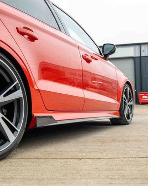 AUDI A3/S3/RS3 8V SALOON CARBON FIBRE SIDE SKIRTS V2