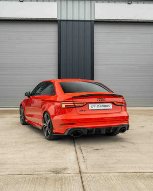 AUDI RS3 8V SALOON REAR CARBON DIFFUSER WITH DTM LIGHT