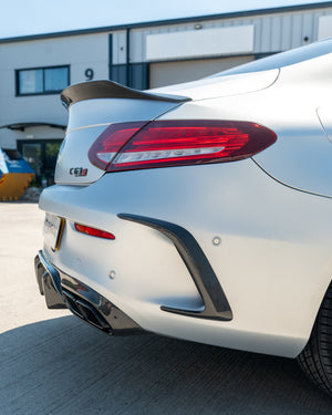 MERCEDES W205 C63 & C63S COUPE 2DR REAR BUMPER CARBON FIBRE CANARDS