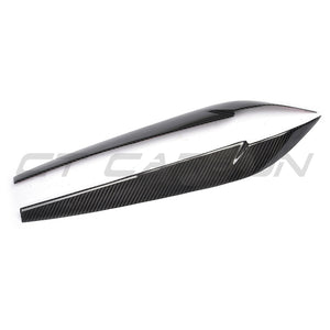 BMW F15/F16 X5/X6 2014-2018 CARBON FIBRE HEADLIGHT EYEBROWS-Accessories-CT CARBON-CT Carbon - High-quality carbon fiber and gloss black aerodynamic parts for premium sports and luxury vehicles.