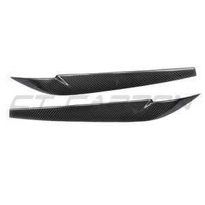 BMW F15/F16 X5/X6 2014-2018 CARBON FIBRE HEADLIGHT EYEBROWS-Accessories-CT CARBON-CT Carbon - High-quality carbon fiber and gloss black aerodynamic parts for premium sports and luxury vehicles.