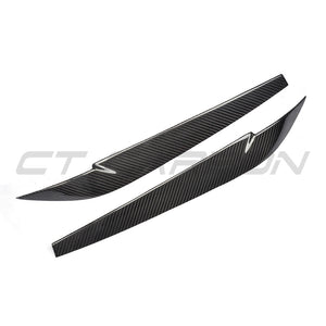 BMW F15/F16 X5/X6 2014-2018 CARBON FIBRE HEADLIGHT EYEBROWS-Accessories-CT CARBON-CT Carbon - High-quality carbon fiber and gloss black aerodynamic parts for premium sports and luxury vehicles.