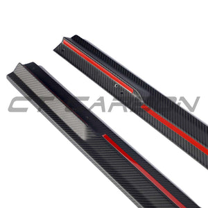 AUDI RS6/RS7 C8 2019+ MATTE CARBON FIBRE SIDE SKIRTS - CT DESIGN