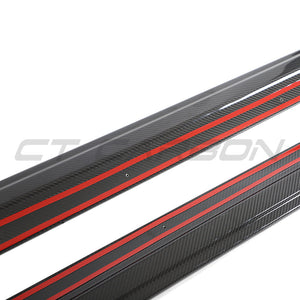 TESLA MODEL 3 2023+ CARBON FIBRE SIDE SKIRTS - V2