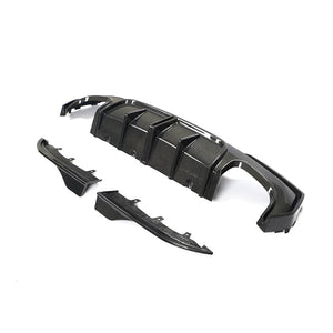 BMW G22/G23 4 SERIES 2020-2024 PRE-LCI QUAD TIP CARBON FIBRE DIFFUSER - V2