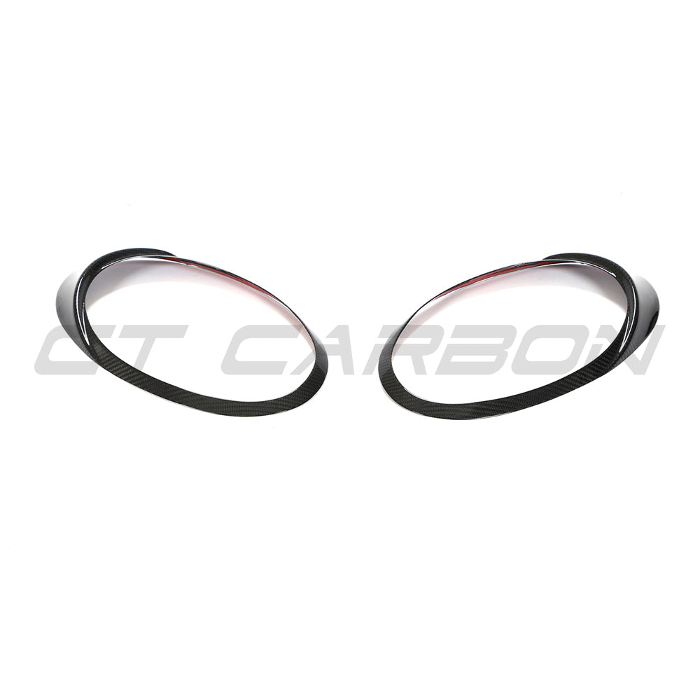 PORSCHE 991 911 2012-2021 CARBON FIBRE HEADLIGHT EYEBROWS-Accessories-CT CARBON-CT Carbon - High-quality carbon fiber and gloss black aerodynamic parts for premium sports and luxury vehicles.