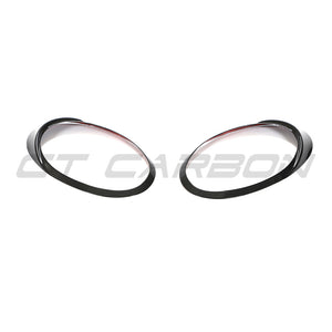 PORSCHE 991 911 2012-2021 CARBON FIBRE HEADLIGHT EYEBROWS-Accessories-CT CARBON-CT Carbon - High-quality carbon fiber and gloss black aerodynamic parts for premium sports and luxury vehicles.