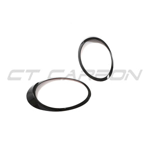 PORSCHE 991 911 2012-2021 CARBON FIBRE HEADLIGHT EYEBROWS-Accessories-CT CARBON-CT Carbon - High-quality carbon fiber and gloss black aerodynamic parts for premium sports and luxury vehicles.