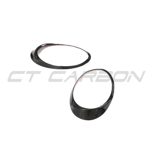 PORSCHE 991 911 2012-2021 CARBON FIBRE HEADLIGHT EYEBROWS-Accessories-CT CARBON-CT Carbon - High-quality carbon fiber and gloss black aerodynamic parts for premium sports and luxury vehicles.