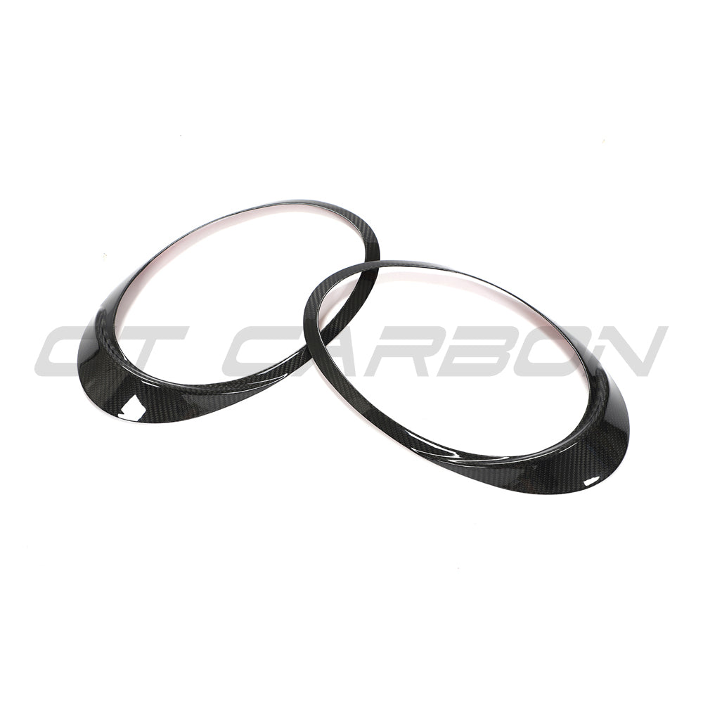 PORSCHE 991 911 2012-2021 CARBON FIBRE HEADLIGHT EYEBROWS-Accessories-CT CARBON-CT Carbon - High-quality carbon fiber and gloss black aerodynamic parts for premium sports and luxury vehicles.