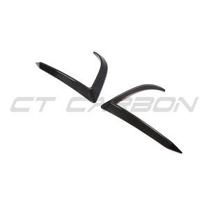TESLA MODEL 3 2017-2023 CARBON FIBRE FRONT BUMPER CANARDS