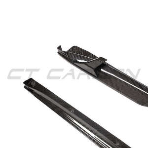 PORSCHE 911 991.2 GTS 2017-2019 CARBON FIBRE SIDE SKIRT EXTENSIONS-Side Skirts-CT CARBON-CT Carbon - High-quality carbon fiber and gloss black aerodynamic parts for premium sports and luxury vehicles.
