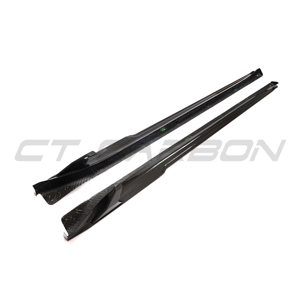 PORSCHE 911 991.2 GTS 2017-2019 CARBON FIBRE SIDE SKIRT EXTENSIONS-Side Skirts-CT CARBON-CT Carbon - High-quality carbon fiber and gloss black aerodynamic parts for premium sports and luxury vehicles.