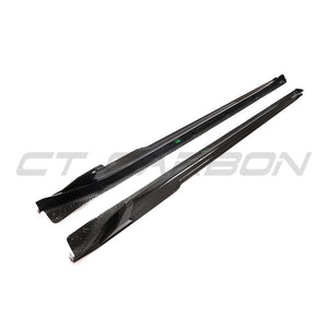 PORSCHE 911 991.2 GTS 2017-2019 CARBON FIBRE SIDE SKIRT EXTENSIONS-Side Skirts-CT CARBON-CT Carbon - High-quality carbon fiber and gloss black aerodynamic parts for premium sports and luxury vehicles.