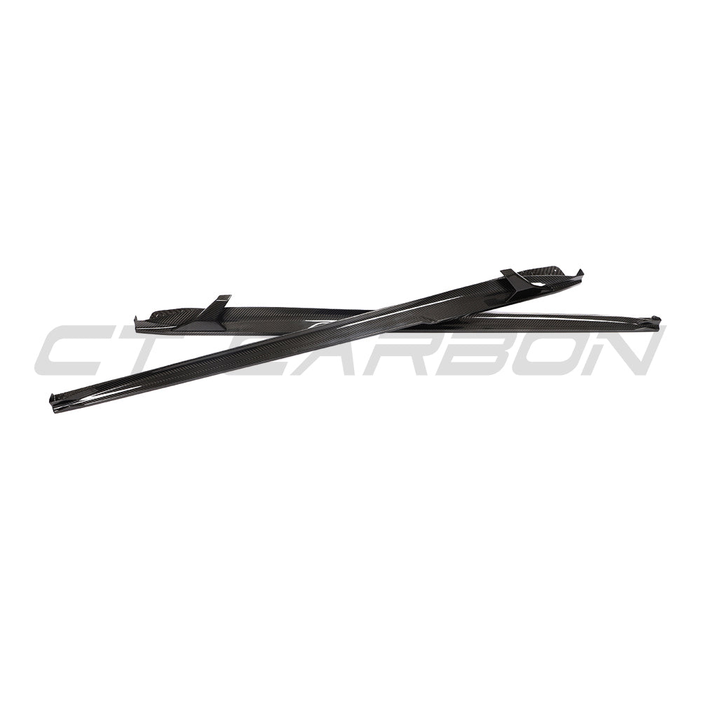 PORSCHE 911 991.2 GTS 2017-2019 CARBON FIBRE SIDE SKIRT EXTENSIONS-Side Skirts-CT CARBON-CT Carbon - High-quality carbon fiber and gloss black aerodynamic parts for premium sports and luxury vehicles.