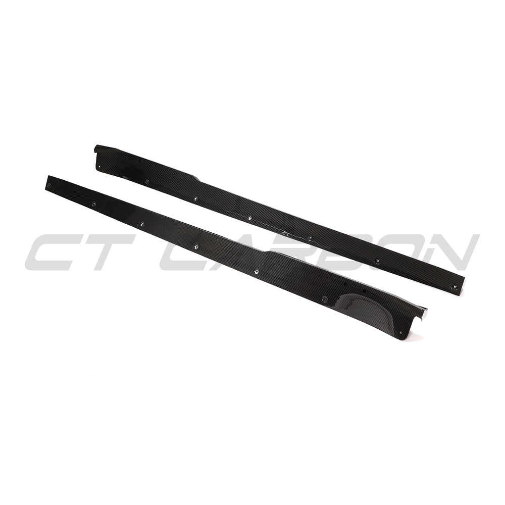 PORSCHE 911 991.2 GTS 2017-2019 CARBON FIBRE SIDE SKIRT EXTENSIONS-Side Skirts-CT CARBON-CT Carbon - High-quality carbon fiber and gloss black aerodynamic parts for premium sports and luxury vehicles.