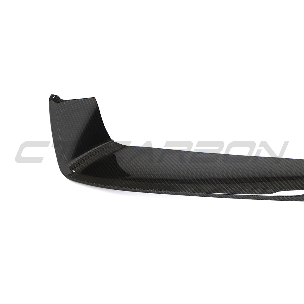 PORSCHE 992 CARRERA 2018-2024 CARBON FIBRE CORNER SPLITTERS-Splitter-CT CARBON-CT Carbon - High-quality carbon fiber and gloss black aerodynamic parts for premium sports and luxury vehicles.