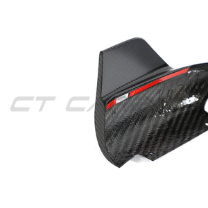 PORSCHE 992 CARRERA 2018-2024 CARBON FIBRE CORNER SPLITTERS-Splitter-CT CARBON-CT Carbon - High-quality carbon fiber and gloss black aerodynamic parts for premium sports and luxury vehicles.