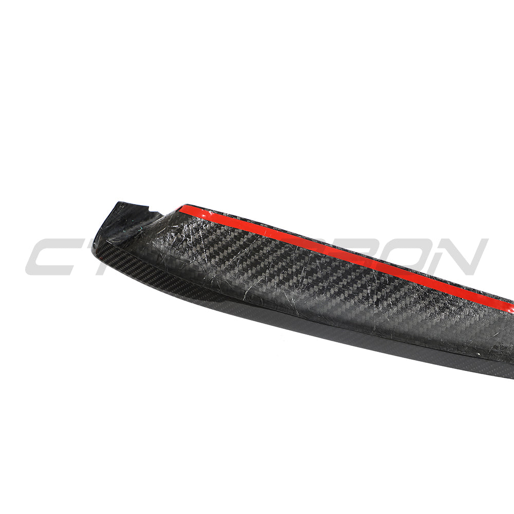 PORSCHE 992 CARRERA 2018-2024 CARBON FIBRE CORNER SPLITTERS-Splitter-CT CARBON-CT Carbon - High-quality carbon fiber and gloss black aerodynamic parts for premium sports and luxury vehicles.